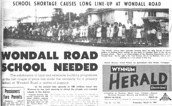 Wondall Heights State School news clippings