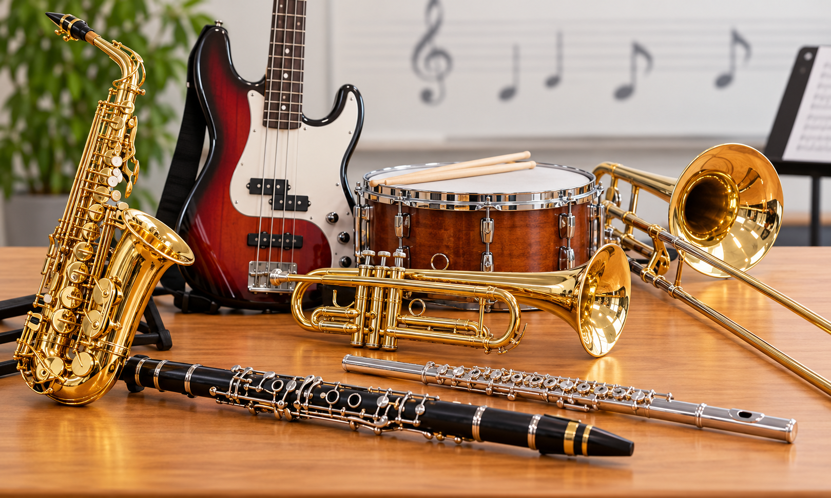 Wondall Heights students in an instrumental music ensemble