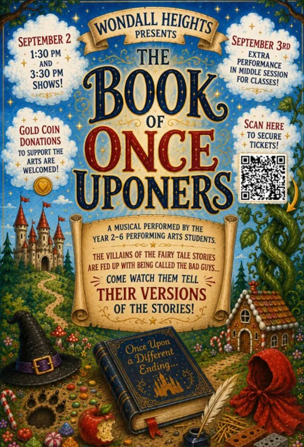 The Book of Once Uponers musical production poster